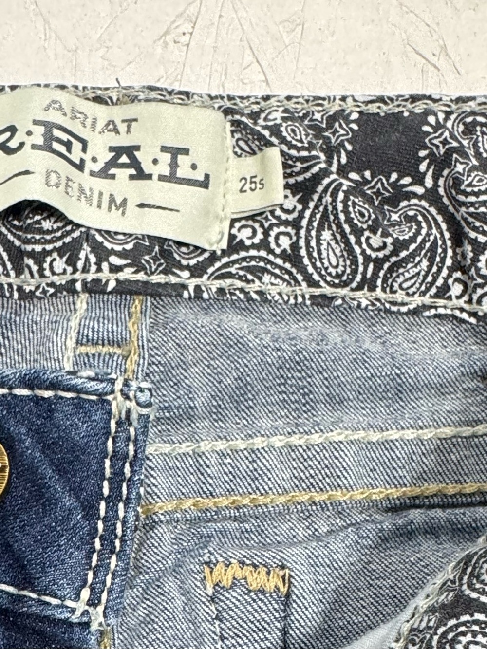 Ariat Dark Blue Bootcut Jeans with Contrast Stitching - Picture 2 of 3